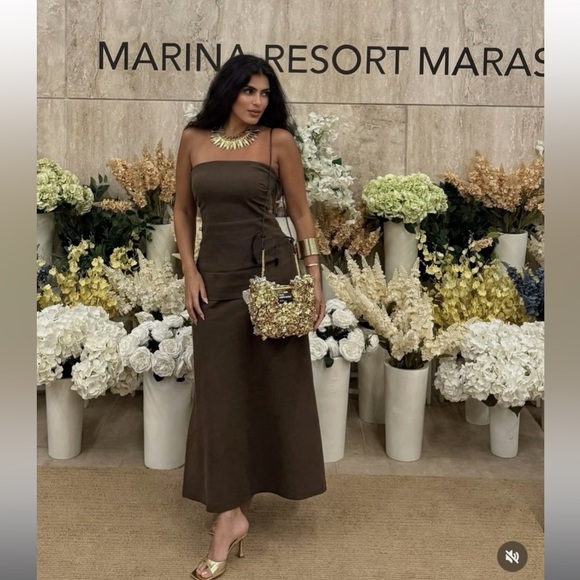 ZARA ZW COLLECTION STRAPLESS DRESS - Picture 1 of 15